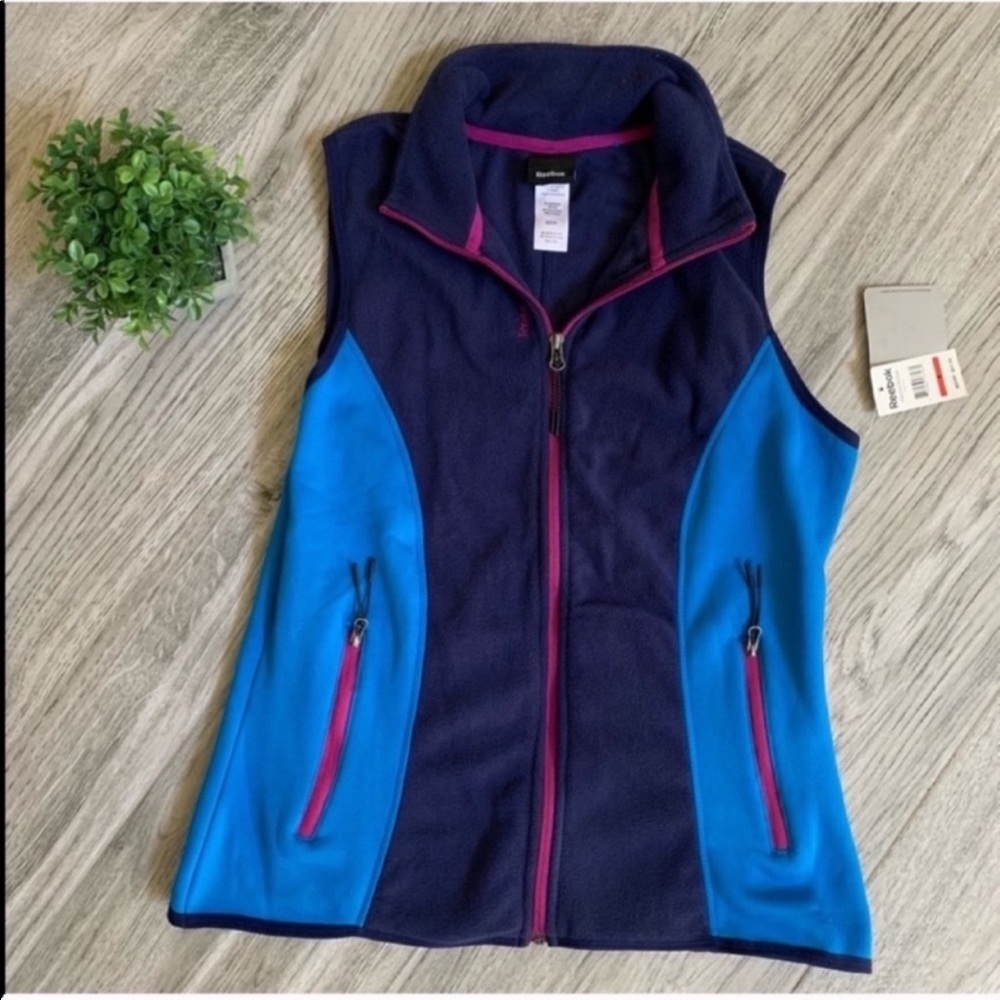 NWT Reebok Zip Up Fleece Vest